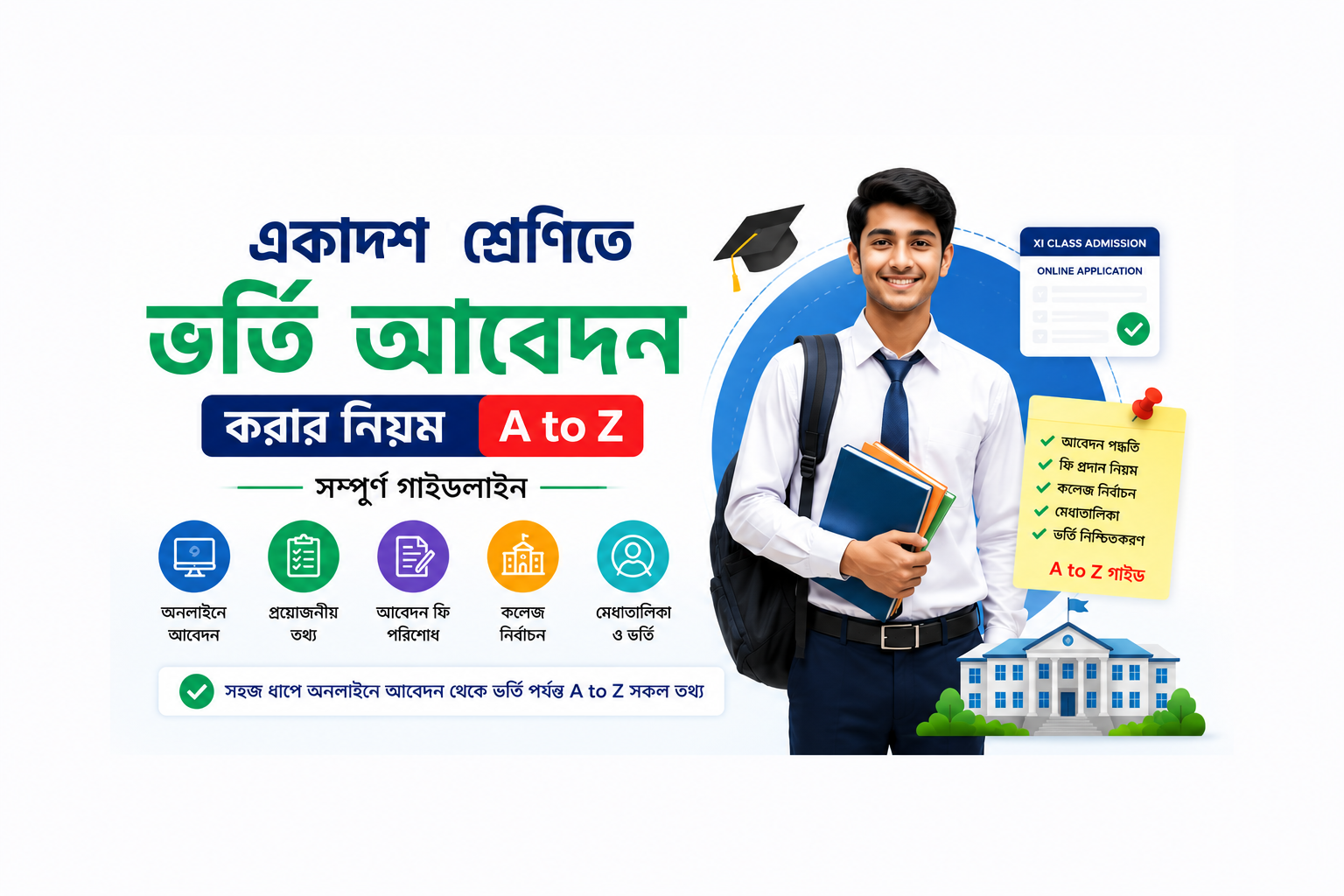 একাদশ শ্রেণিতে ভর্তি আবেদন ২০২৬: অনলাইনে আবেদন করার নিয়ম (A to Z গাইড)